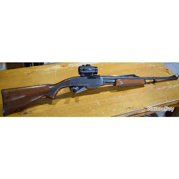 carabine a pompe REMINGTON 7600, cal 280 remington, chargeur 5 cartouches point rouge tasco occasion