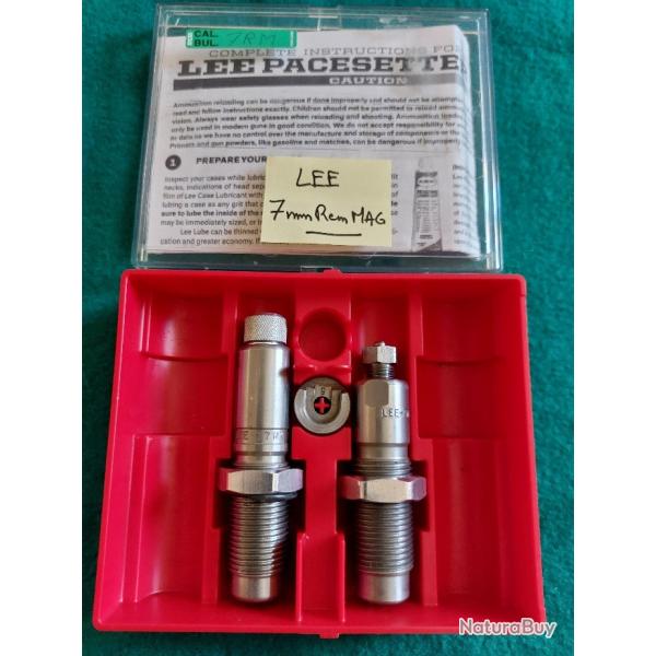 Jeu 2 outils rechargement LEE calibre 7mm Rem Mag
