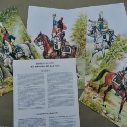 4 planches P. CONRAD - P. TROTEREAU -  LES DRAGONS DE LA LIGNE - R&Eacute;VOLUTION & EMPIRE