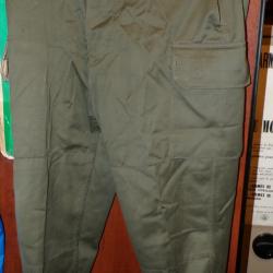 PANTALON DE TREILLIS SATIN S 300 DE  L'ARMEE DE TERRE  DE L'ARMEE FRANCAISE AVEC MARQUAGE ARMEE FRAN