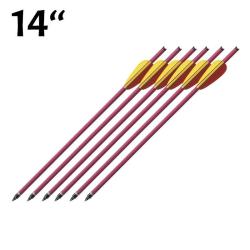 Pack de 6 Fl&egrave;ches 14 pouces (35.5cm) Rouge
