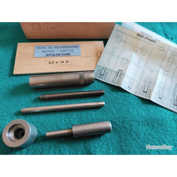 Jeu d'outils de rechargement manuel Spalek calibre 9,3x74R