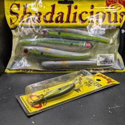 Lot 498 /LOT STRIKE KING, SHADALICIOUS (avec attractant) + lucky shad walleye elite ....