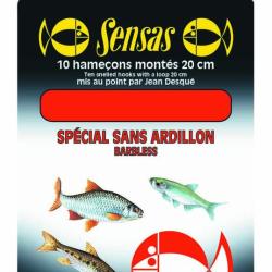 Hame&ccedil;ons mont&eacute;s sans ardillon Sensas n&deg;22/08 - bas de ligne 20 cm