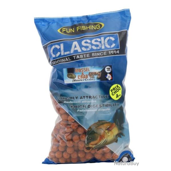 Bouillettes Classic Moule Crab 15 mm 4 kg - app�ts carpe