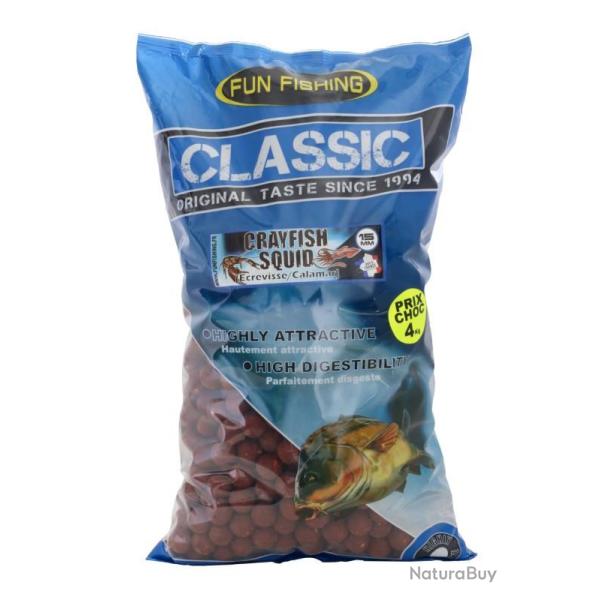 Bouillettes Classic �crevisse Cal 15 mm 4 kg - app�ts carpe