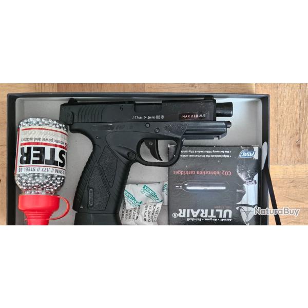 Pistolet CO2 4.5mm Bersa BP9CC (ASG) - PACK COMPLET �TAT NEUF + Consommables