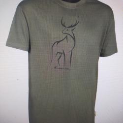 Pro hunt t-shirt imprim&eacute; cerf kaki
