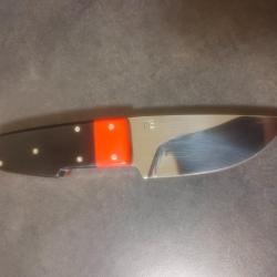 Superbe Skinner MG manche micarta Lame poli miroir, tranchant rasoir !!