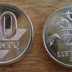 Lituanie 10 Centu 2008 Neuve Europe Centrale Lion Animal Piece