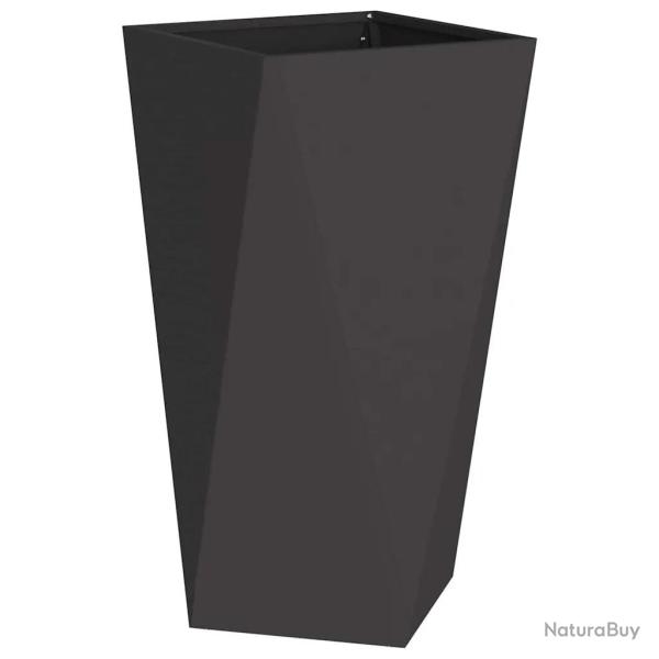 Jardini�re rectangulaire design moderne ext�rieur 40 x 40 x 75 cm finition chic en acier noir 02_00