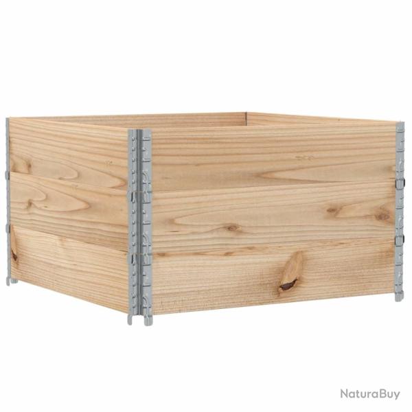 Jardini�re bac lit sur�lev� plantes fleurs terrasse jardin 100 x 100 cm bois de pin massif marron 0