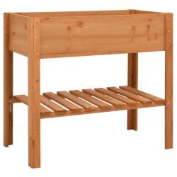 Jardini&egrave;re &agrave; 2 niveaux pratique balcon cuisine 88 x 43 x 80 cm en bois de sapin naturel 02_0045933