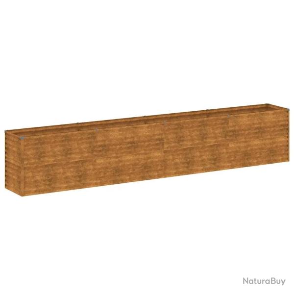 Jardini�re sur�lev�e moderne d�corative jardin balcon 385 x 50 x 69 cm en acier corten 02_0046136