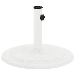 Socle de parasol design floral stable ext&eacute;rieur 45 x 45 x 30 cm en fonte blanc 02_0046552