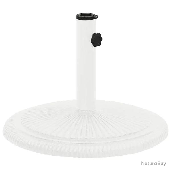 Socle de parasol design floral stable ext�rieur 45 x 45 x 30 cm en fonte blanc 02_0046552