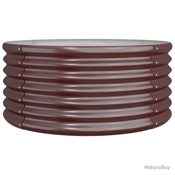 Lot de 2 jardini�res de jardin ronde acier galvanis� grande profondeur 80 x 80 x 36 cm en acier mar