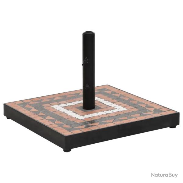 Base de parasol carr�e r�glable 40 x 40 x 28 cm poids robuste style classique en fer terre cuite 02