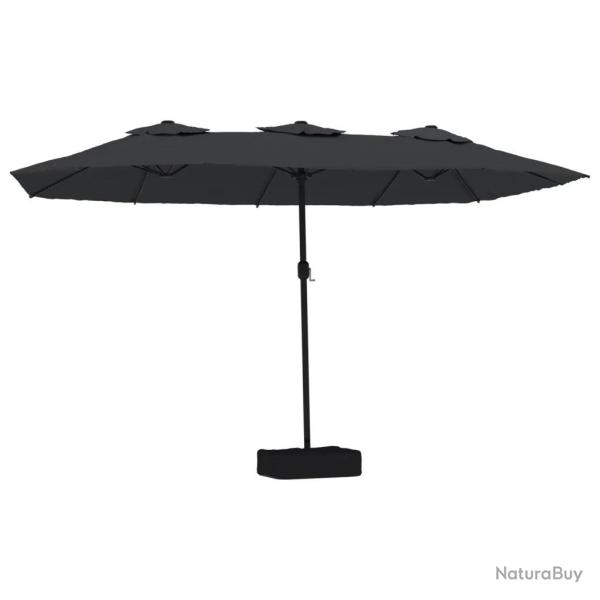 Parasol de jardin double t�te 449 x 265 x 245 cm protection UV facile � manoeuvrer style contemporai