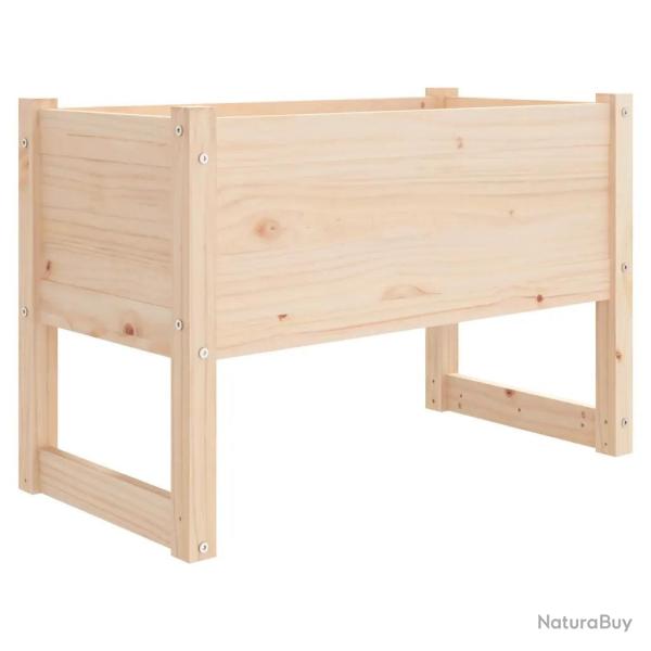 Jardini�re rectangulaire d�corative pour jardin balcon 78 x 40 x 52 cm en bois massif naturel 02_00