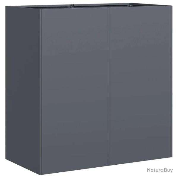 Jardini�re moderne ext�rieure 80 x 40 x 80 cm robuste et esth�tique en acier lamin� � froid anthrac