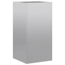 Jardini&egrave;re &eacute;l&eacute;gante style moderne jardin terrasse 40 x 40 x 80 cm en acier galvanis&eacute; gris 02_0051496