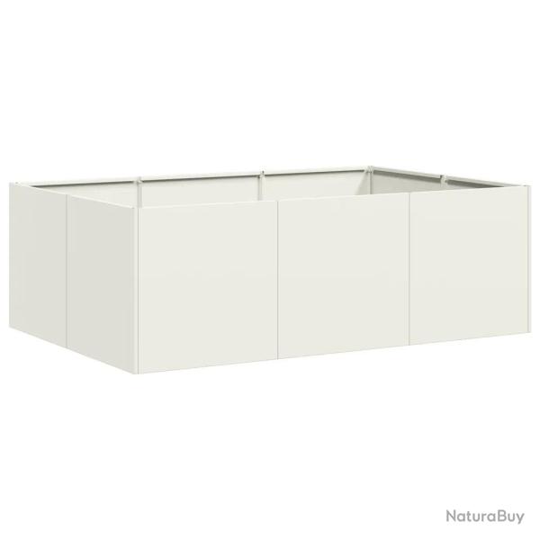 Jardini�re � plantes ext�rieure design moderne jardin balcon 120 x 80 x 40 cm en acier blanc 02_005