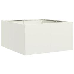Jardini&egrave;re carr&eacute;e moderne pour jardin ext&eacute;rieur 80 x 80 x 40 cm avec fond ouvert et esth&eacute;tique &eacute;l&eacute;g