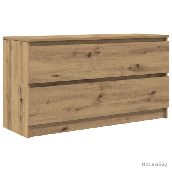 Meuble TV avec rangement 100 x 35 x 54 cm espace optimis� moderne salon en bois d'ing�nierie ch�ne