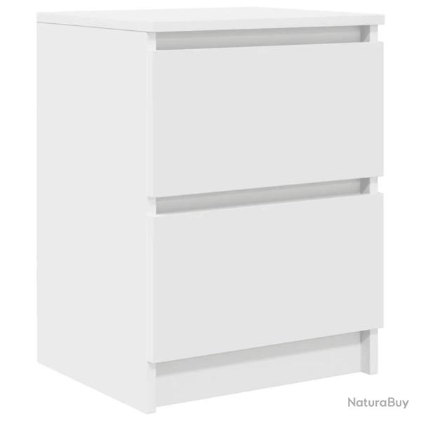 Meuble TV pratique moderne rangement 40 x 35 x 54 cm en bois d'ing�nierie blanc 02_0051717