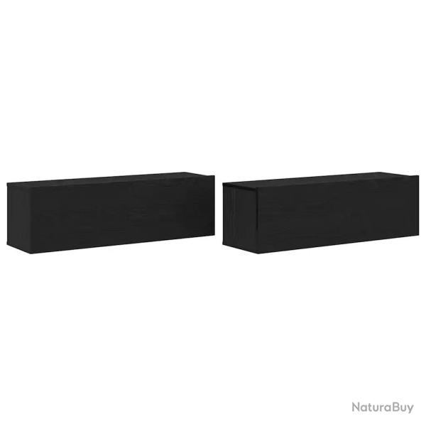 Lot de 2 meubles TV muraux modernes 100 x 30 x 30 cm fonctionnalit� gain de place style minimaliste