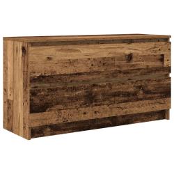 Meuble TV avec rangement moderne pour salon ou chambre 100 x 35 x 54 cm en bois d'ing&eacute;nierie vieux