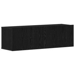 Meuble TV rectangulaire moderne avec 2 &eacute;tag&egrave;res salon rangement 100 x 30 x 30 cm en bois d'ing&eacute;nier