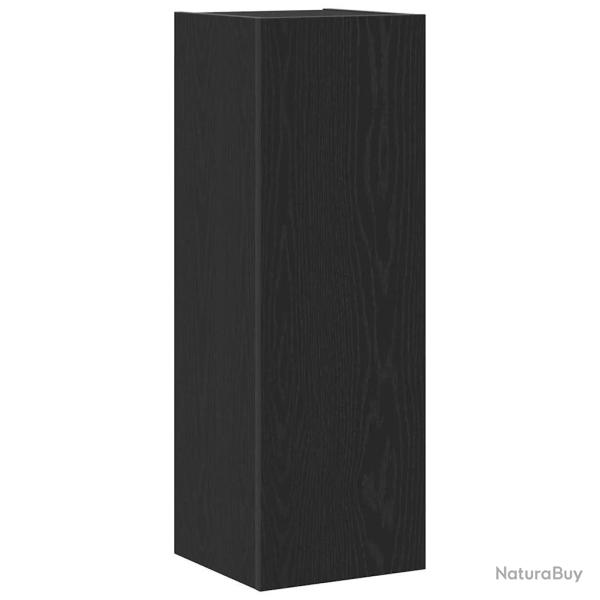Meuble TV mural moderne gain de place design �pur� 30,5 x 30 x 90 cm en bois d'ing�nierie noir 02_0