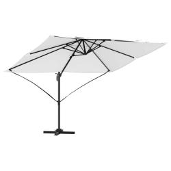 Parasol cantilever rotatif pour jardin 351 x 250 x 260 cm ombre confortable design contemporain en