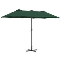 Parasol de jardin pliable moderne 370 x 197 x 239 cm avec protection UV design &eacute;pur&eacute; en polyester v