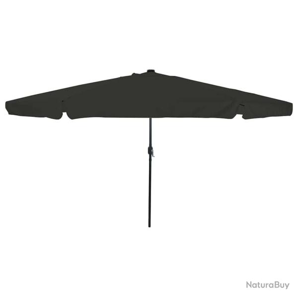 Parasol de jardin rond pliable moderne 395 x 395 x 245 cm avec �clairage LED ambiant en polyester n