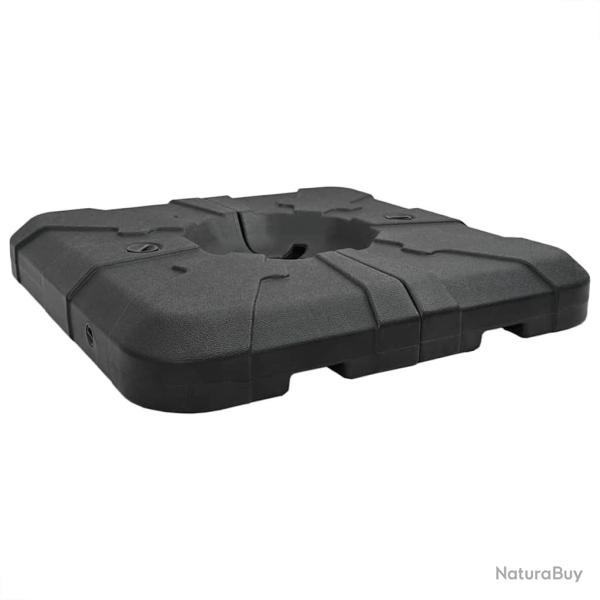 Base de parasol d�port� design minimaliste ext�rieure 88,5 x 88,5 x 12 cm en poly�thyl�ne noir 02_0