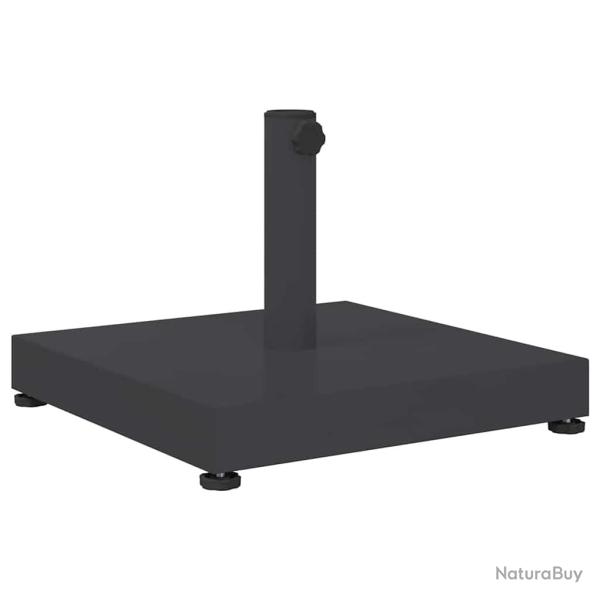 Base de parasol carr�e moderne jardin terrasse 45 x 45 x 31,5 cm en acier gris fonc� 02_0058931