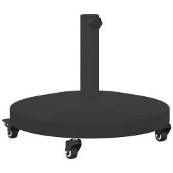 Base de parasol ronde design moderne jardin terrasse 48 x 48 x 32 cm en acier noir 02_0058941