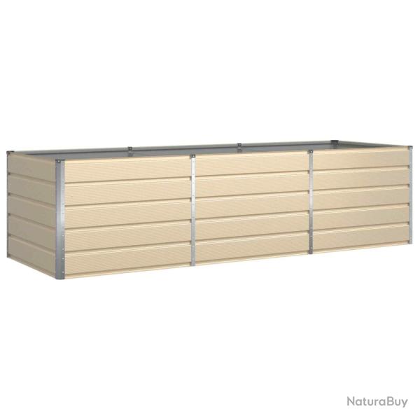 Jardini�re moderne rectangulaire 195 x 100 x 45 cm style industriel ext�rieur en acier galvanis� iv