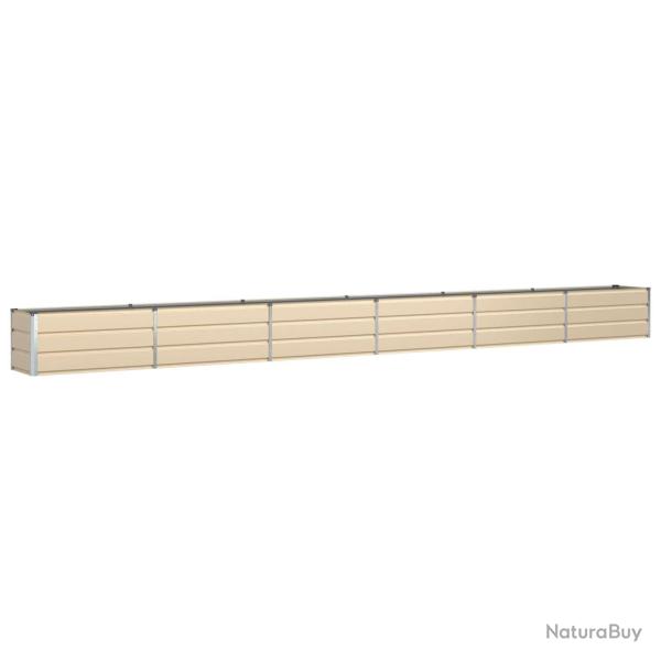 Jardini�re en acier galvanis� usage ext�rieur 480 x 50 x 45 cm design moderne ambiance industrielle