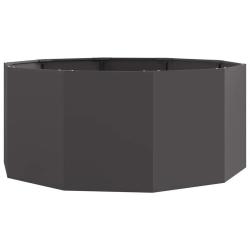 Jardini&egrave;re ronde ext&eacute;rieure moderne 120 x 120 x 50 cm design chic avec entretien minimal en acier n