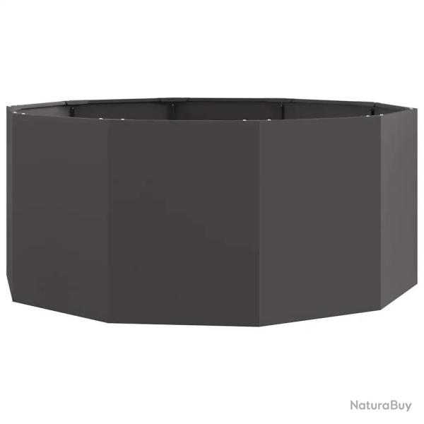 Jardini�re ronde ext�rieure moderne 120 x 120 x 50 cm design chic avec entretien minimal en acier n