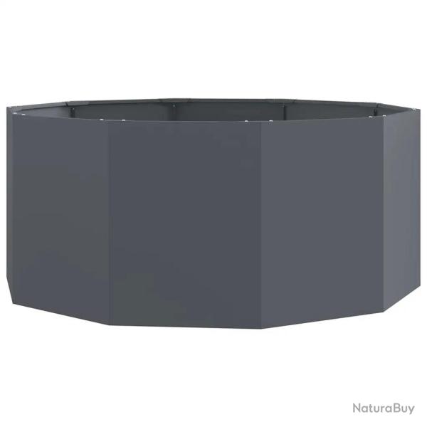 Jardini�re ronde ext�rieure 120 x 120 x 50 cm design moderne facile � assembler en acier anthracite