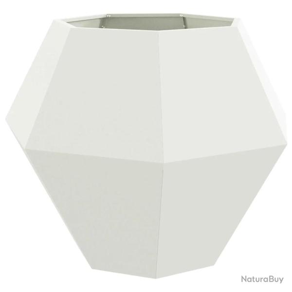 Jardini�re rectangulaire ext�rieure design classique 100 x 100 x 80 cm en acier blanc 02_0053092