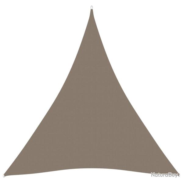 Voile toile d'ombrage parasol tissu oxford triangulaire 5 x 5 x 5 m taupe 02_0009909