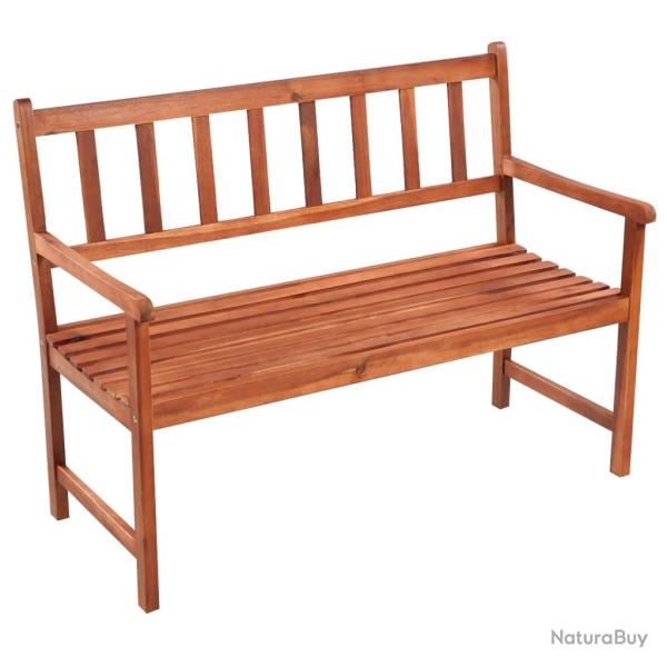 Banc de jardin meuble de patio d'ext�rieur terrasse avec coussin 120 cm bois d'acacia massif 02_001
