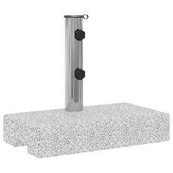 Socle de parasol rectangulaire 45 x 25 x 38,5 cm stable &eacute;l&eacute;gant en granite gris 02_0045884