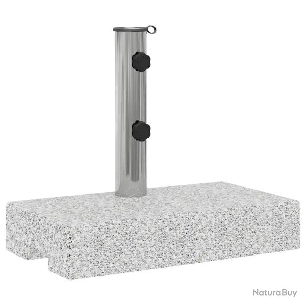 Socle de parasol rectangulaire 45 x 25 x 38,5 cm stable �l�gant en granite gris 02_0045884